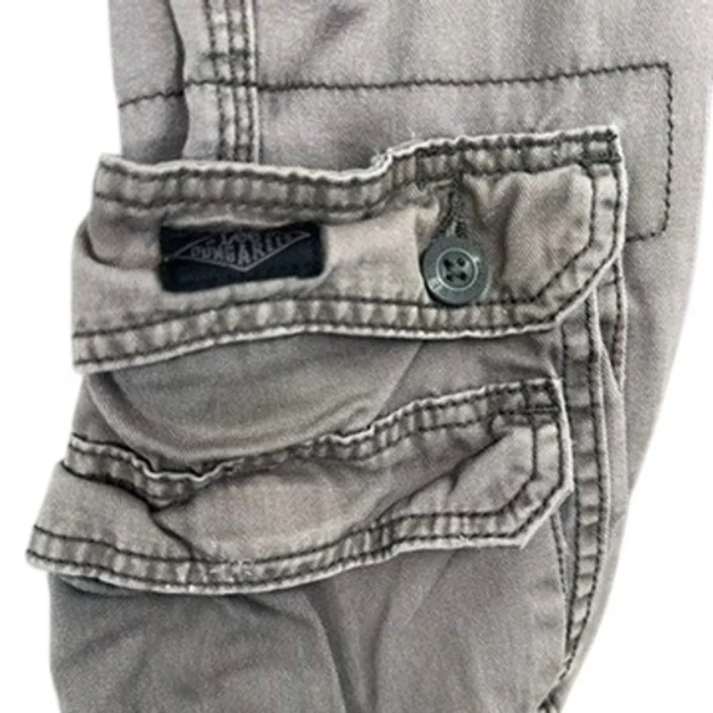 Lee Dungarees Mens Gray Cotton Cargo Shorts Size 38 Utility Casual 2183317